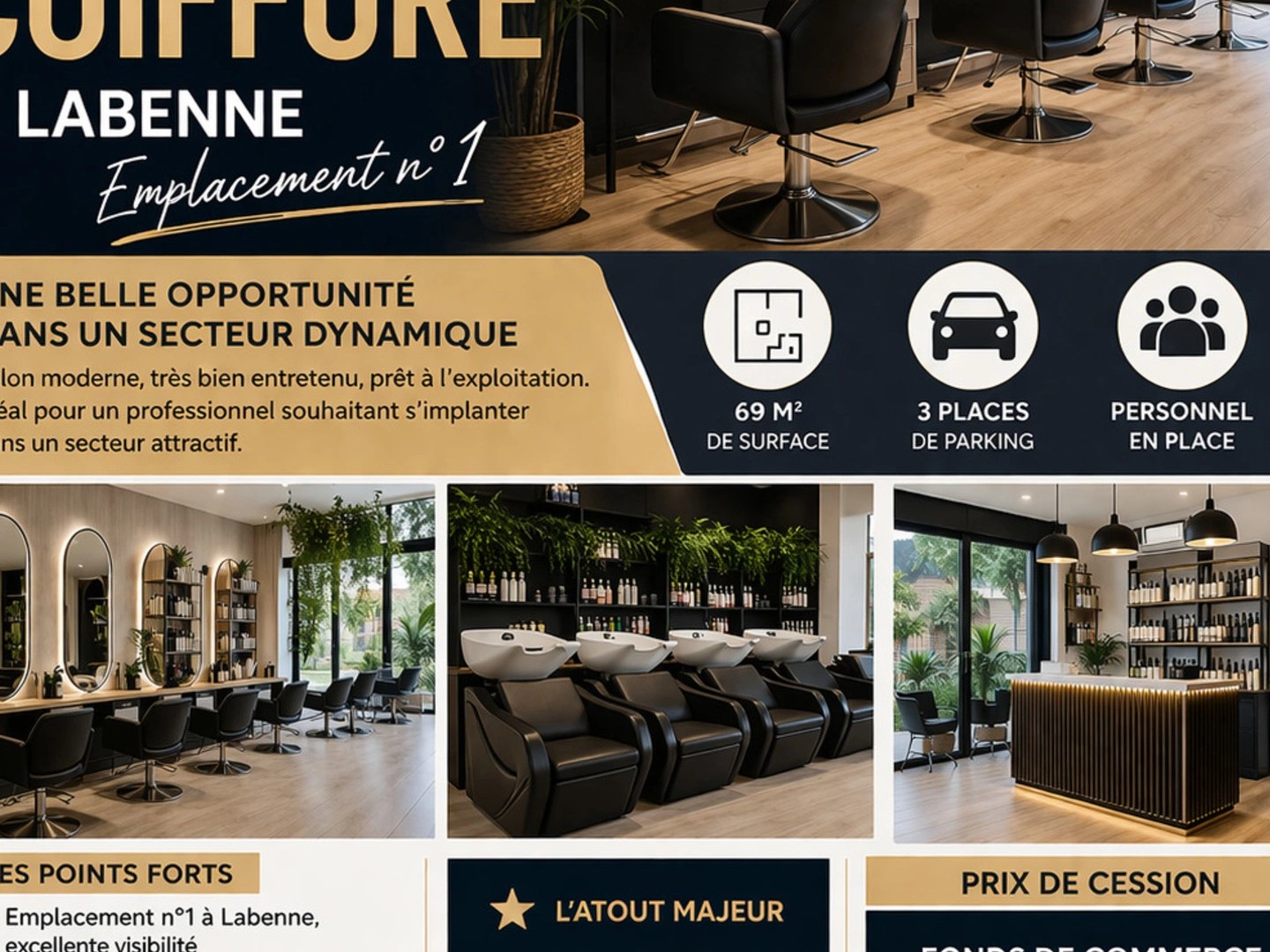 Magasin à vendre - 3 pièces - 69m2 - Labenne (40530)