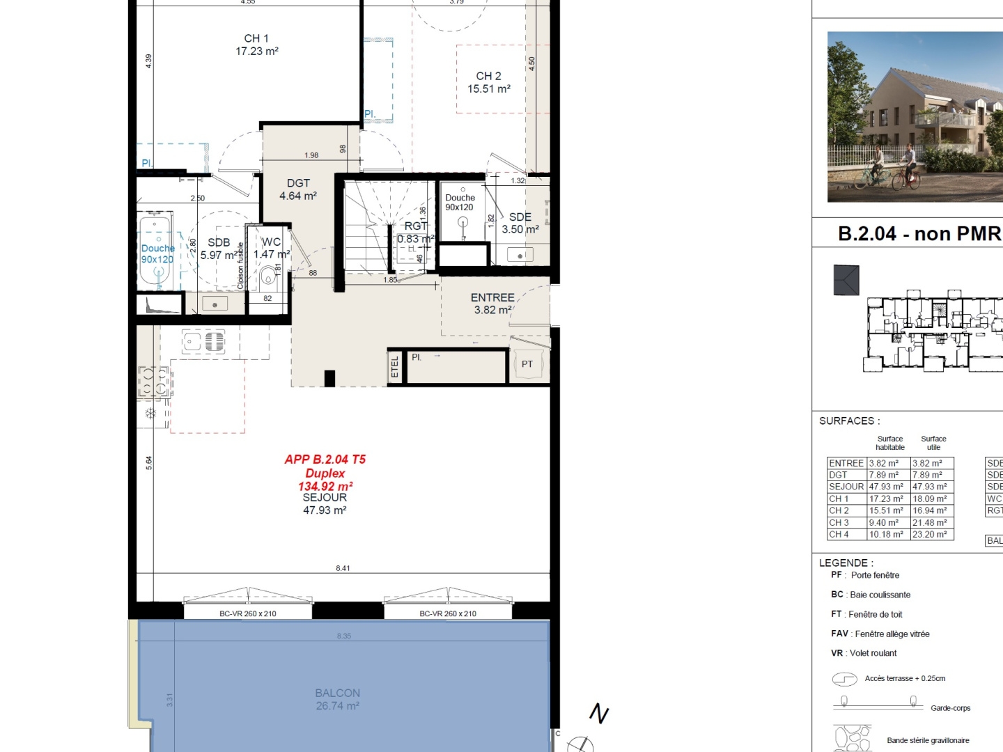 Appartement à vendre - 6 pièces - 135m2 - Ouistreham (14150)