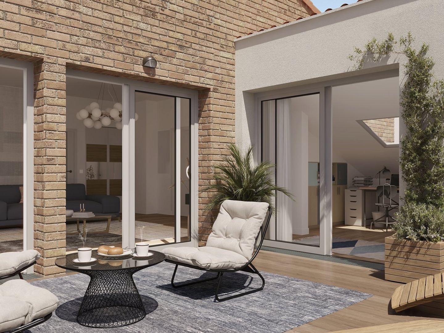 T4 en dernier étage avec patio intérieur - Quartier Saint-Cyprien