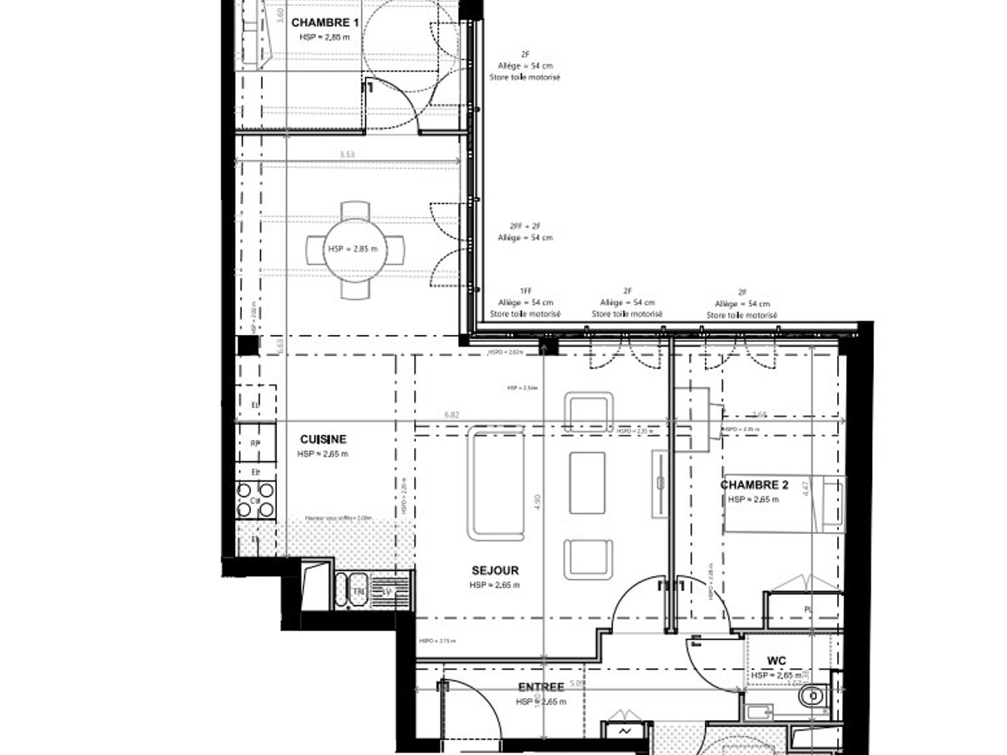 3 Pièces - 80 m2 -PASSY