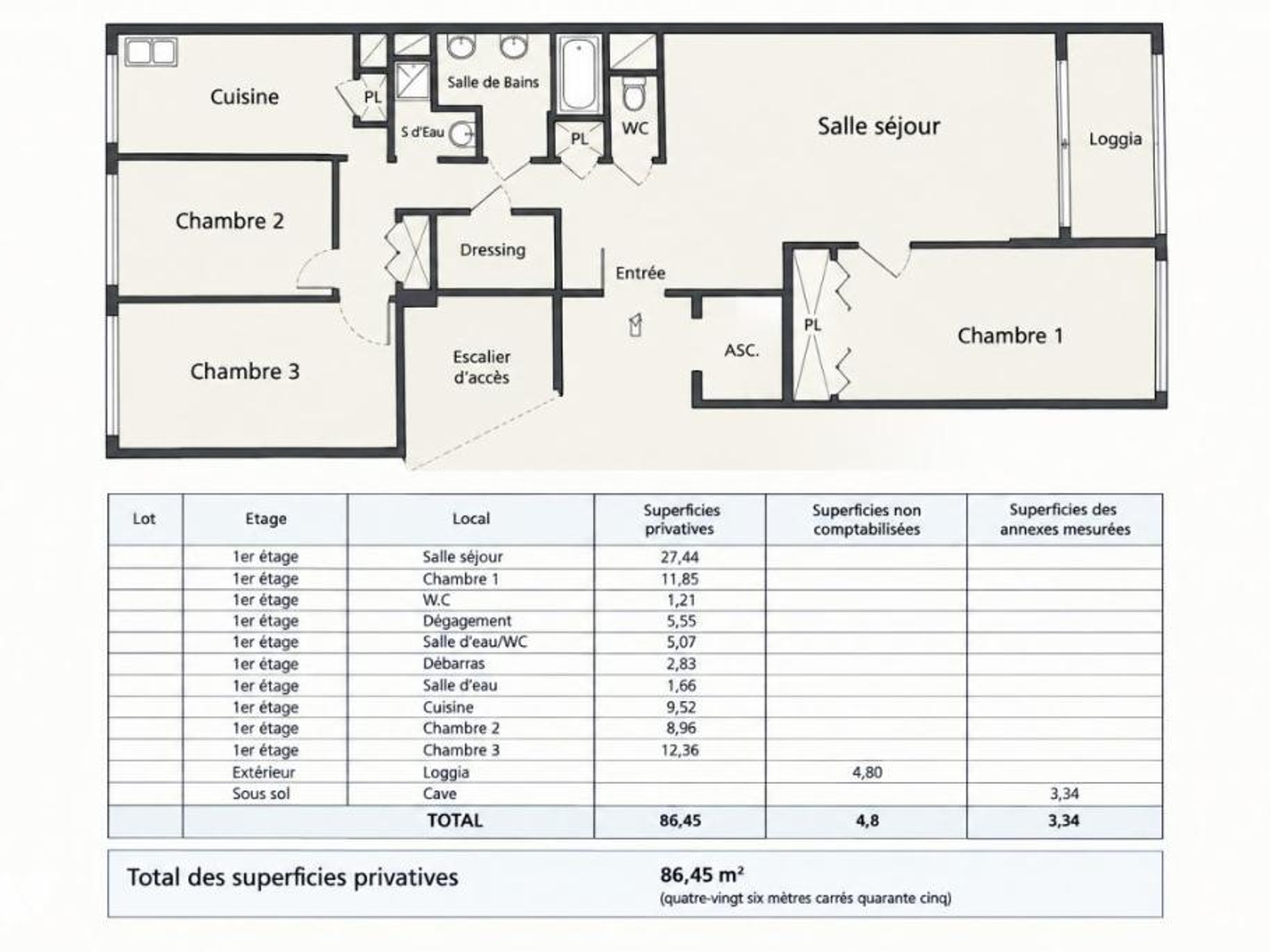 Appartement à vendre - 4 pièces - 86m2 - Paris 20e (75020)