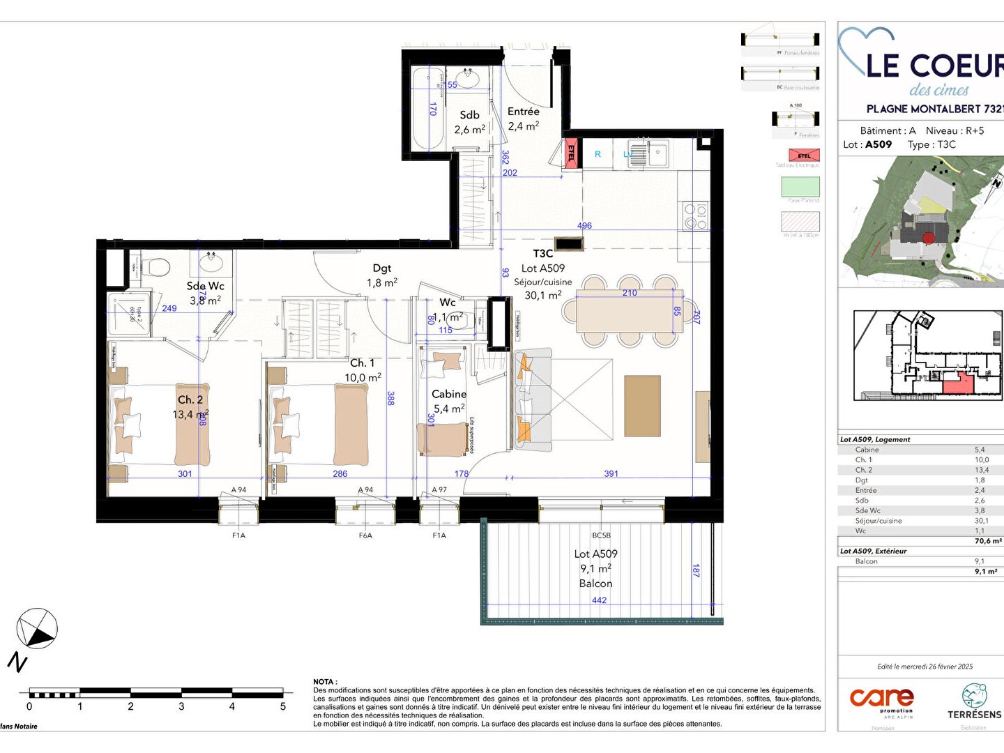 Appartement à vendre - 3 pièces - 71m2 - La Plagne Tarentaise (73210)