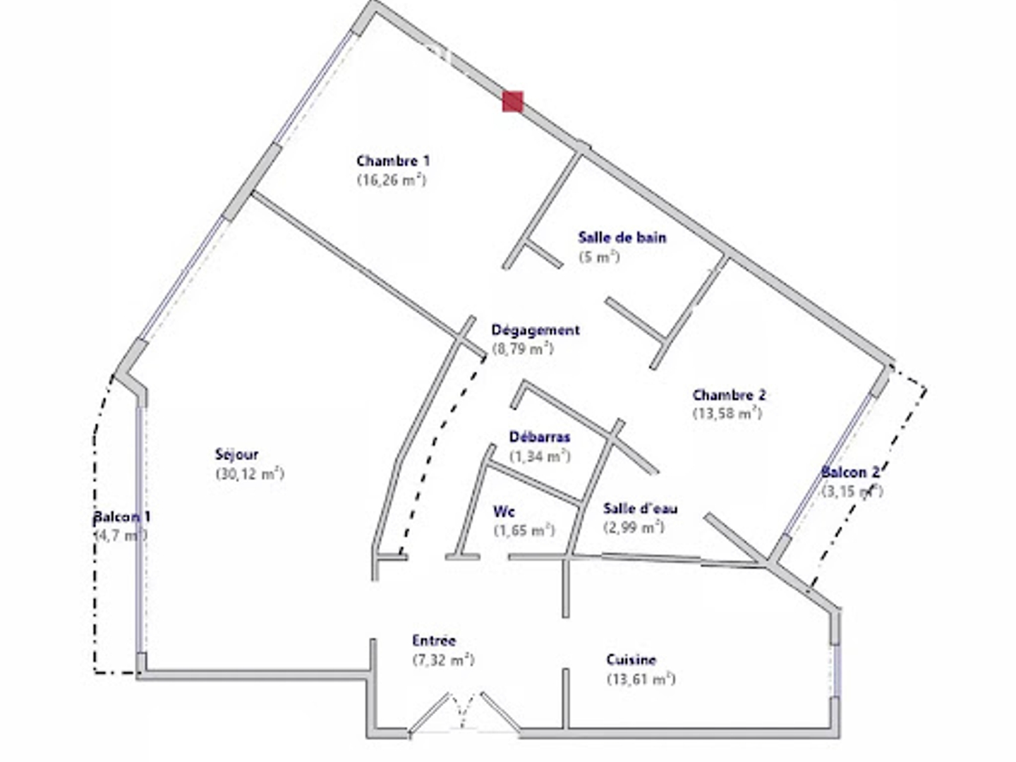 Appartement à vendre - 4 pièces - 100m2 - Paris 16e (75016)