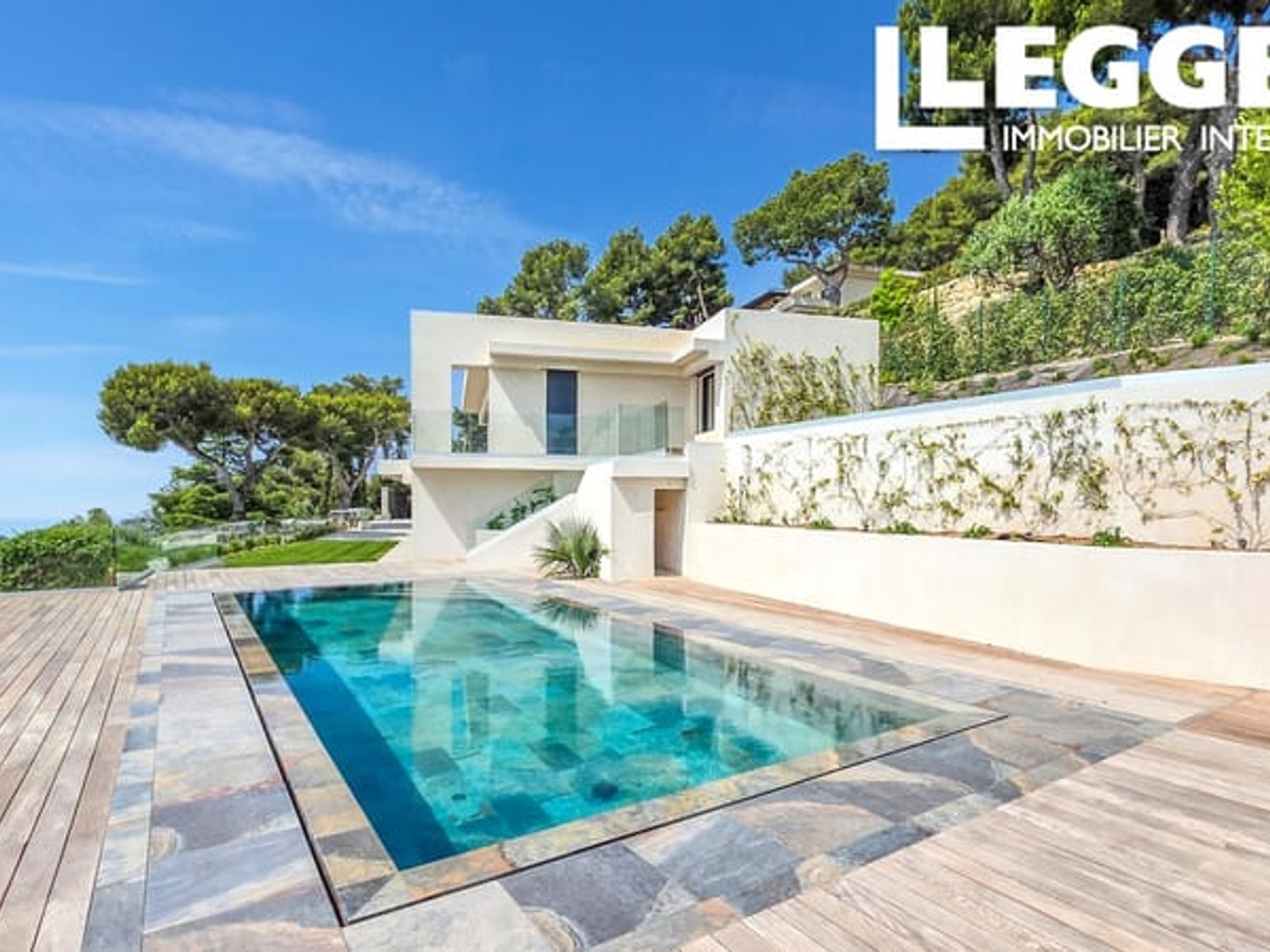 Roquebrune Cap Martin - Villa neuve 4 chambres, piscine, vue mer panoramique