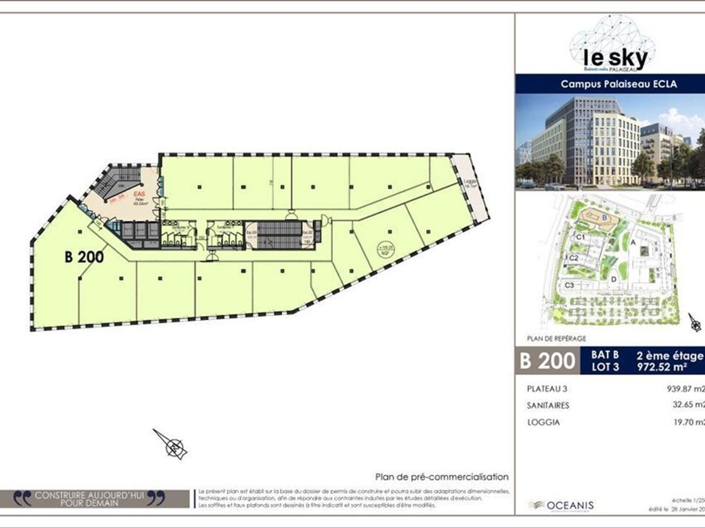 Bureaux - 970m ²