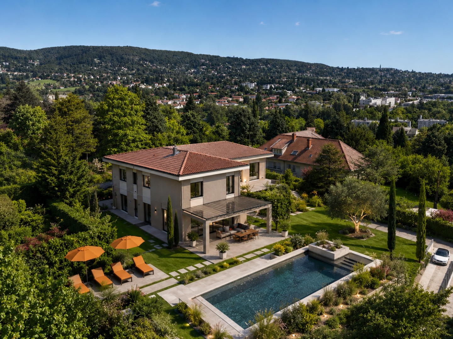 DARDILLY LE HAUT – PROPRIÉTÉ DE CARACTÈRE AVEC VUE PANORAMIQUE SUR LYON