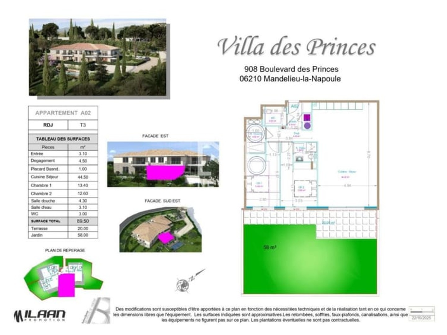 Appartement 3 pièces 89 m²