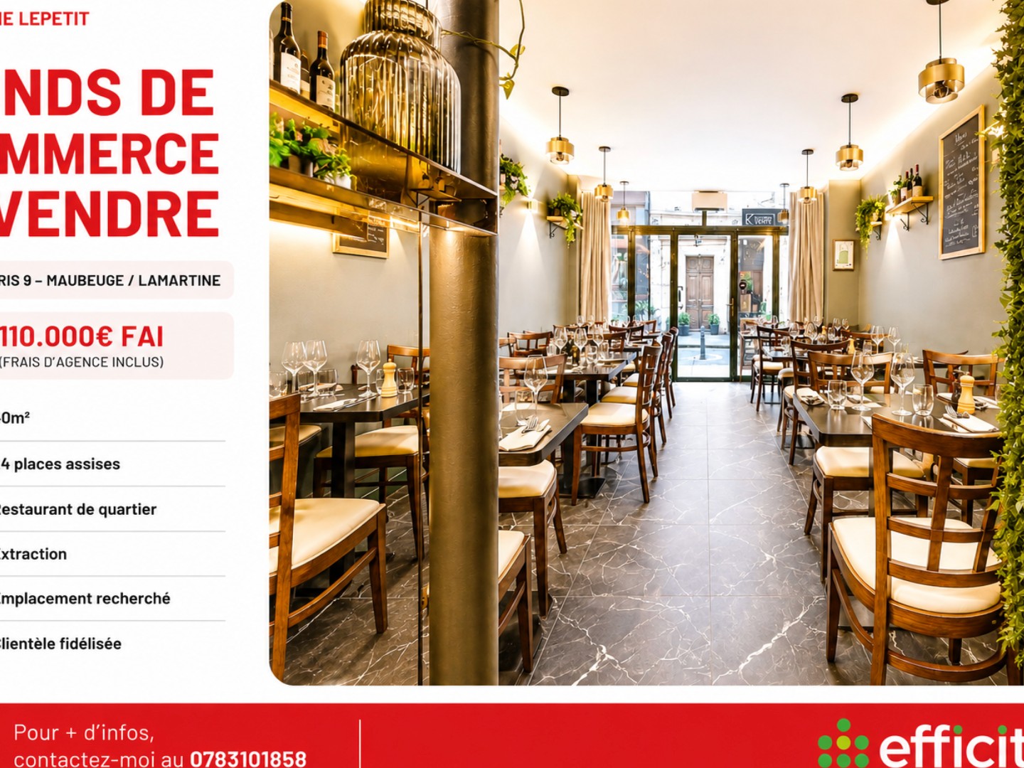 Magasin à vendre - 40m2 - Maubeuge (59600)