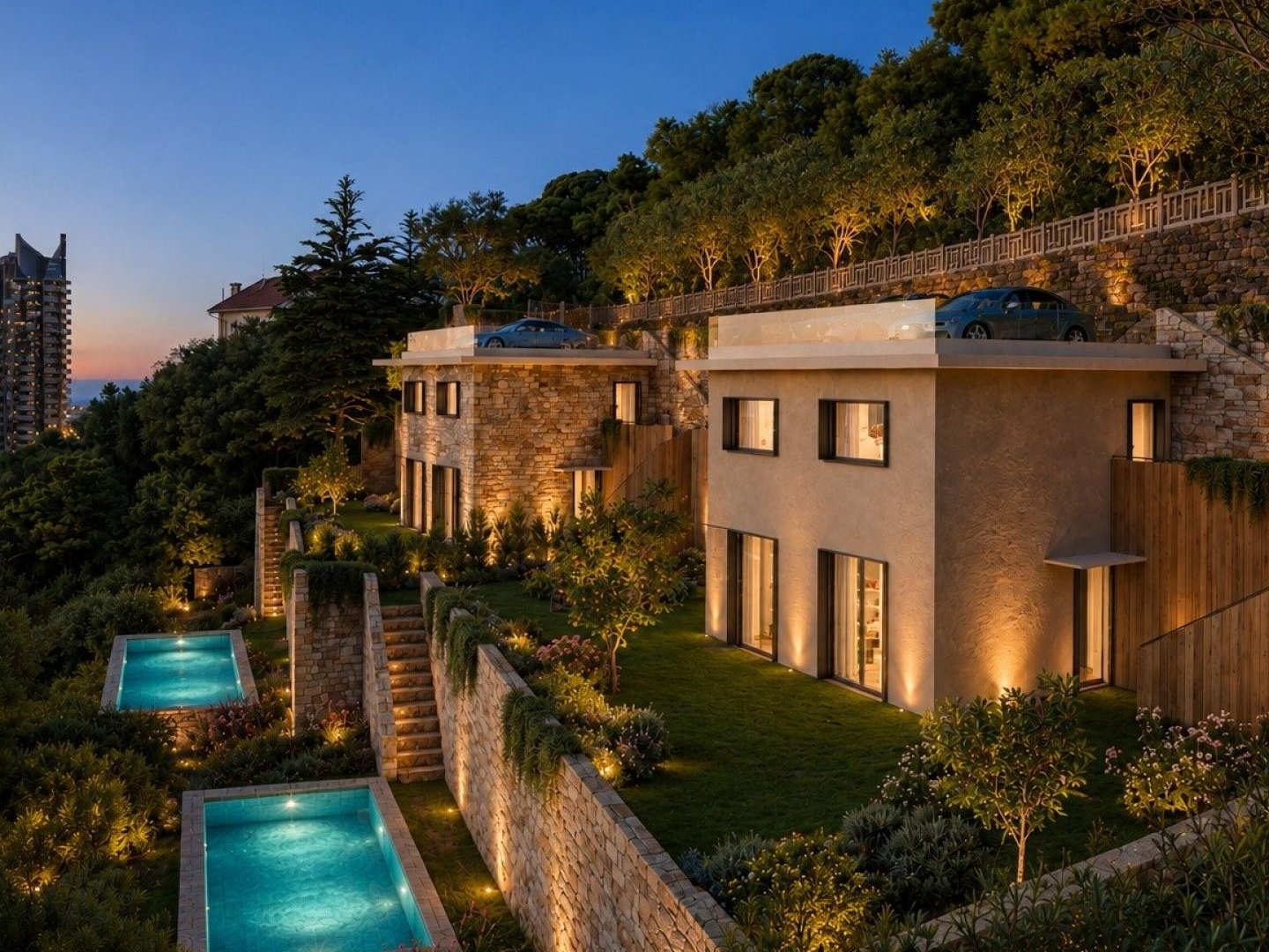 Villa de luxe contemporaine avec vue mer, 3 chambres, terrasse et parking