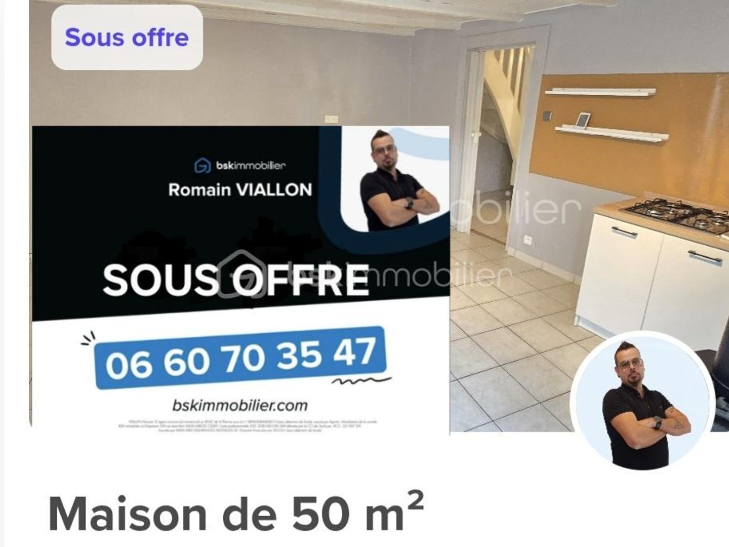 Maison à vendre - 3 pièces - 50m2 - Sainte-Agathe-La-... (42130)
