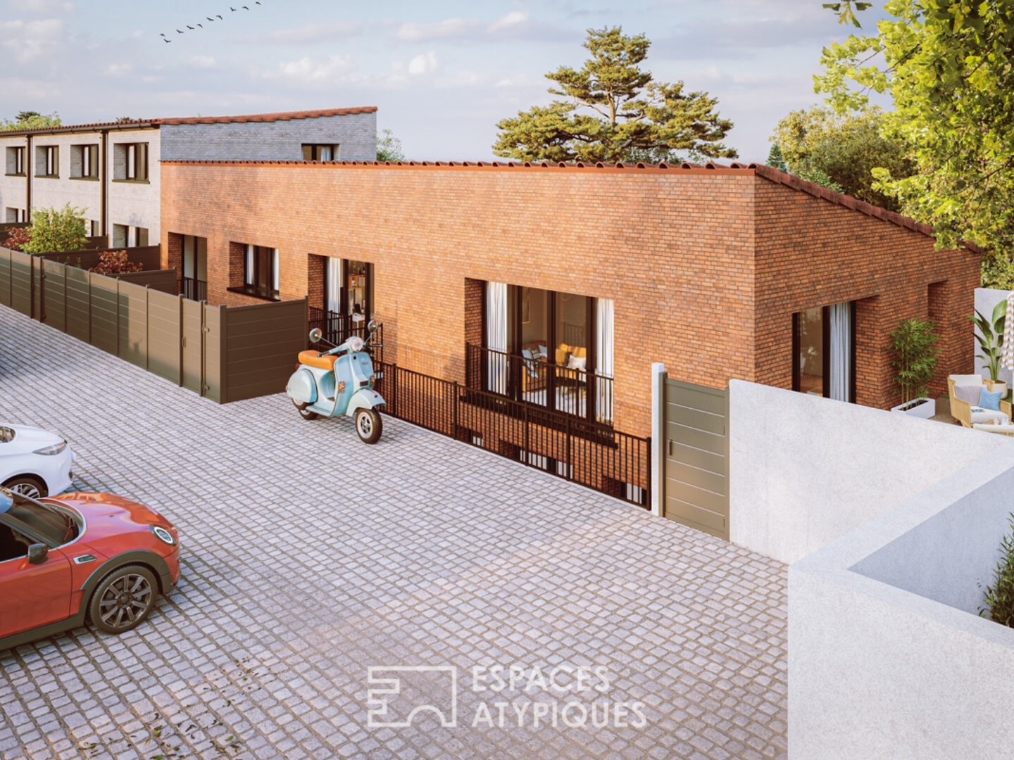 Maison de ville en duplex inversé avec jardin en plein coeur de Montchat