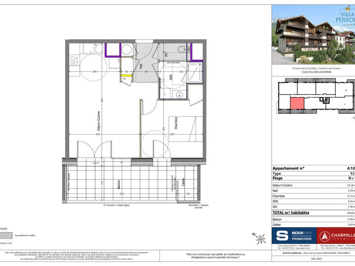 Appartement à vendre - 2 pièces - 45m2 - Talloires-Montmin (74290)