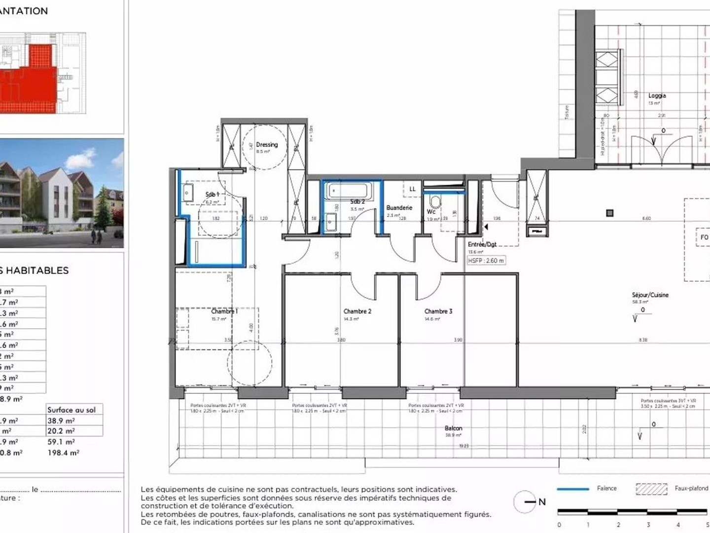 Appartement 4 pièces 138 m²