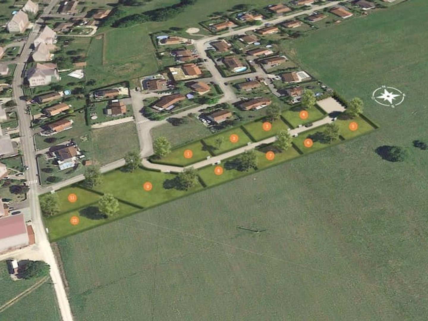 Terrain à vendre - 521m2 - Fêche-L'église (90100)