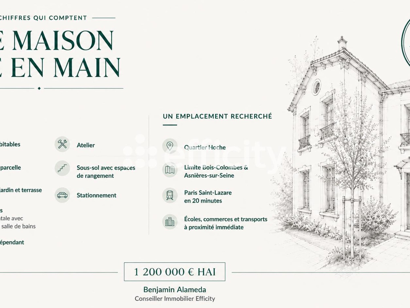 Maison à vendre - 5 pièces - 170m2 - Colombes (92700)