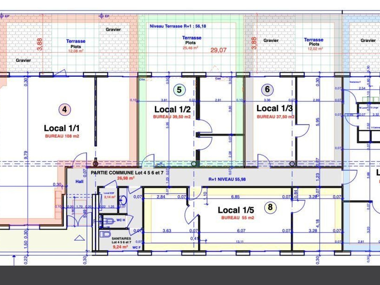Bureaux à vendre - 1 pièce - 144m2 - Marseille 12e (13012)